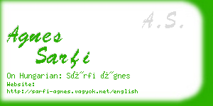 agnes sarfi business card